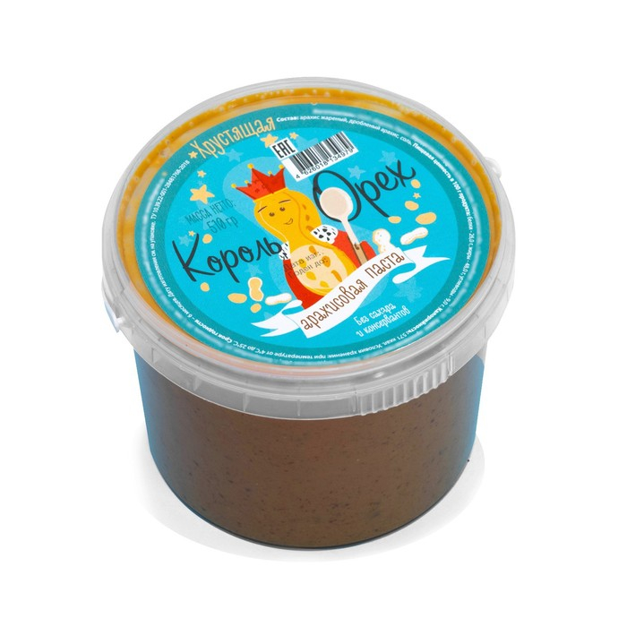 Арахисовая паста &laquo;Король Орех&raquo; хрустящая, 510 г