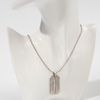 Кулон унисекс &laquo;Лезвие&raquo;, цвет серебро, 47 см