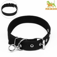 Ошейник двухслойный с вертлюгом, 58 х 3 см, полиэстер, черный Ошейник двухслойный с вертлюгом, 58 х 3 см, полиэстер, черный