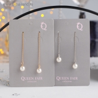 Серьги с жемчугом &laquo;Цепочки&raquo; горошина, цвет МИКС