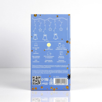 Гирлянда &laquo;Бахрома&raquo; 2.4 &times; 0.9 м с насадками &laquo;Колокольчики&raquo;, IP20, прозрачная нить, 138 LED, свечение тёплое белое, 8 режимов, 220 В