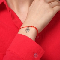 Браслет-оберег «Красная нить» привлечение удачи и счастья, цвет чернёное серебро, L=20 см Браслет-оберег «Красная нить» привлечение удачи и счастья, цвет чернёное серебро, L=20 см