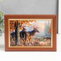 Ключница "Олень в лесу" 15х21 см орех Ключница "Олень в лесу" 15х21 см орех