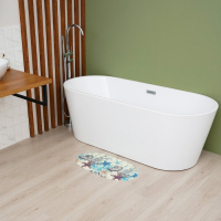 Коврик противоскользящий в ванну на присосках Доляна &laquo;Ракушки&raquo;, 39&times;65 см