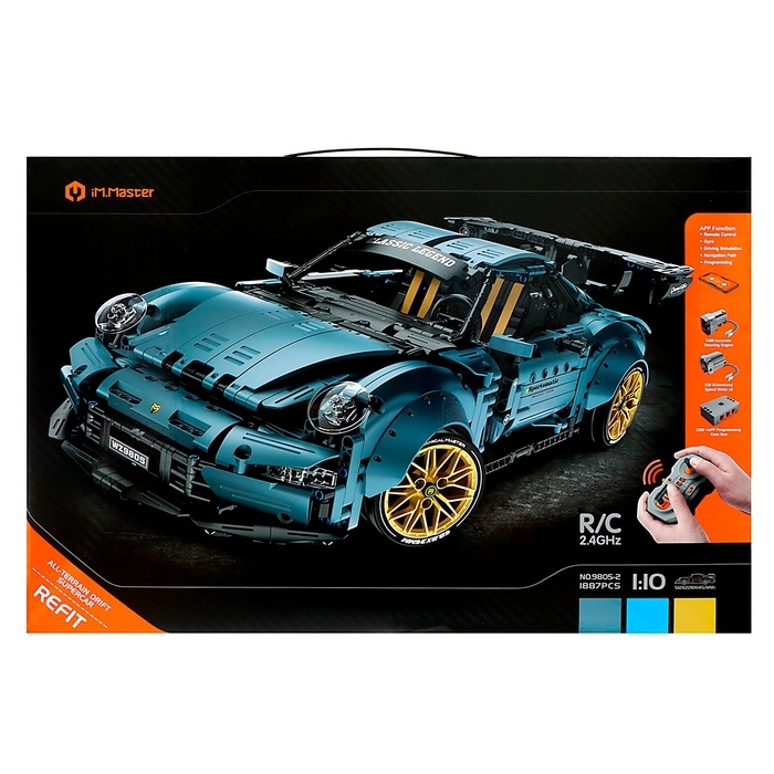 Конструктор &laquo;Спортивная тачка&raquo;, радиоуправление, 1:10, 1887 деталей