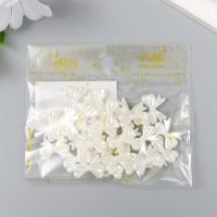 Декор для творчества пластик "Бант" жемчужный набор 25  шт 1,4х1,8 см