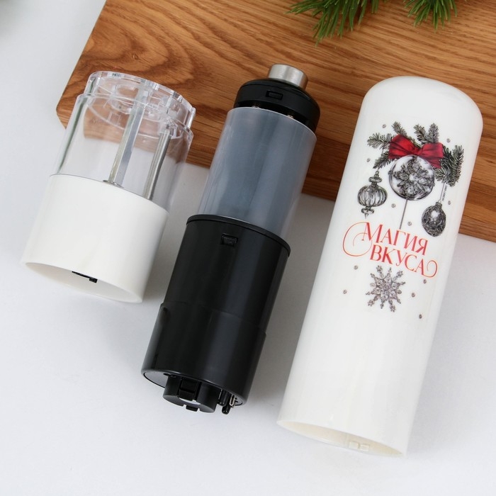 Новый год! Электромельница &laquo;Новогодняя коллекция: Магия вкуса&raquo;, модель LET-001, 22,3 х 5,2 см