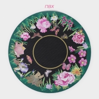 Салфетки сервировочные на стол Доляна &laquo;Роуз&raquo;, 4 шт, d=38 см