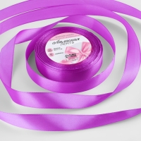 Лента атласная, 20 мм &times; 23 &plusmn; 1 м, цвет фиалковый №255