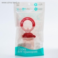 Ниблер для прикорма &laquo;Малина&raquo;, с силиконовой сеточкой, цвет красный