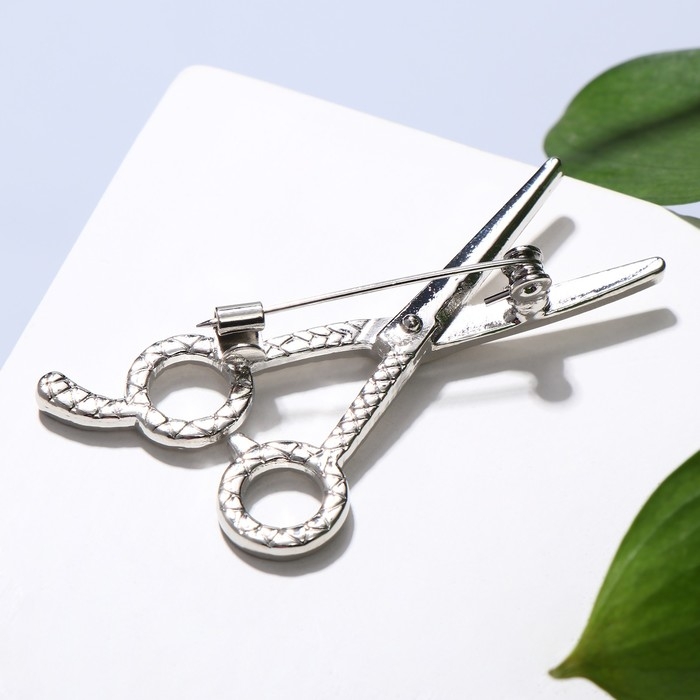 Брошь «Ножницы», цвет серебро Брошь «Ножницы», цвет серебро
