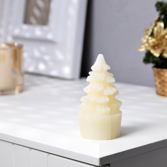 Светодиодная фигура «Свеча ёлка» 4.5 × 10 × 4.5 см, пластик, батарейки AG13х3 (в комплекте), свечение тёплое белое Светодиодная фигура «Свеча ёлка» 4.5 × 10 × 4.5 см, пластик, батарейки AG13х3 (в комплекте), свечение тёплое белое