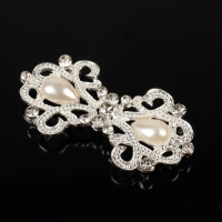 Декоративная застёжка «Узор», 6,5 × 3,5 см, цвет белый Декоративная застёжка «Узор», 6,5 × 3,5 см, цвет белый