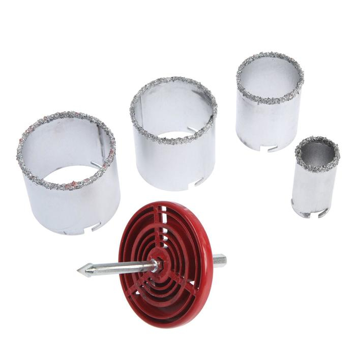 Набор коронок кольцевых по керамике ТУНДРА, 33-53-67-73 мм, 4 шт. Набор коронок кольцевых по керамике ТУНДРА, 33-53-67-73 мм, 4 шт.