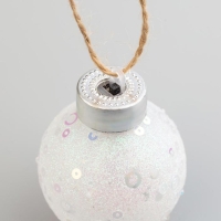 Набор ёлочных шаров «Звёзды и кольца» 2 шт., батарейки, 1 LED, свечение RGB Набор ёлочных шаров «Звёзды и кольца» 2 шт., батарейки, 1 LED, свечение RGB