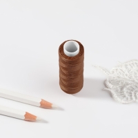 Нитки вощёные, круглые, 300D/3, 0,35 мм, 60 &plusmn; 2 м, цвет светло-коричневый