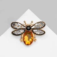 Брошь &laquo;Муха&raquo; тренд, цветная в золоте