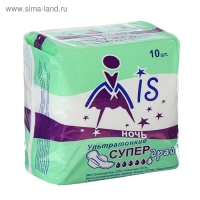 Прокладки &laquo;Mis&raquo; Ультратонкие Super Dry Ночь, 5 капель, удлиненные, 10 шт.