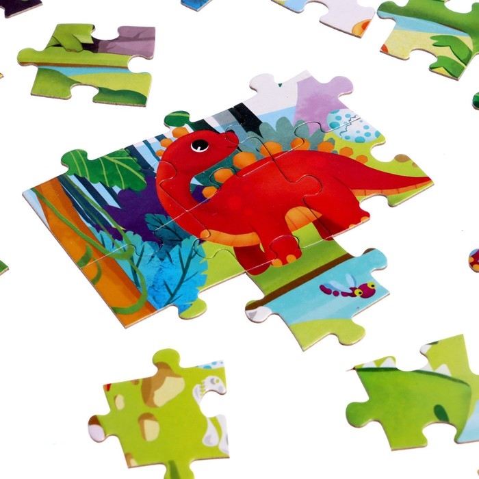 Пазл с фонариком &laquo;Динозаврики&raquo;, 63 детали