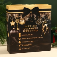 Подарочный набор новогодний «Все мечты сбудутся»:Чай новогодний чёрный 50 г., крем-мед с клубникой 120 г., носки 36 - 39 размер, термос 500 мл. Подарочный набор новогодний «Все мечты сбудутся»:Чай новогодний чёрный 50 г., крем-мед с клубникой 120 г., носки 36 - 39 размер, термос 500 мл.