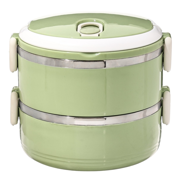 Ланч бокс с отделениями, контейнер для еды Ланч бокс с отделениями, контейнер для еды "Пикник", 1.4 л, 2 уровня, 14.5 х 14 х 16 см