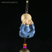 Музыка ветра металл "Маленький будда" 3 колокольчика МИКС 40 см