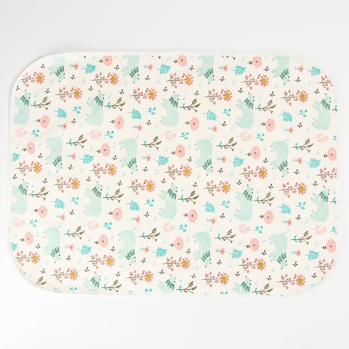 Пеленка на непромокаемой основе, 50х70 см &laquo;Мишки&raquo;