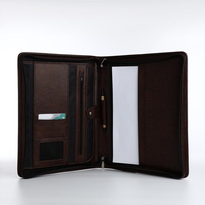 Папка для документов &laquo;Алекс&raquo;, цвет коричневый