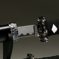 Сув. изделие катаны 3в1 на подставке, ножны дерево, дракон черные 52/78/98см