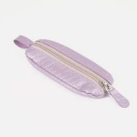 Ключница на молнии TEXTURA, длина 14,5 см, кольцо, цвет светло-сиреневый