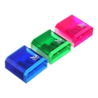 Точилка с контейнером тройная, МИКС Точилка с контейнером тройная, МИКС