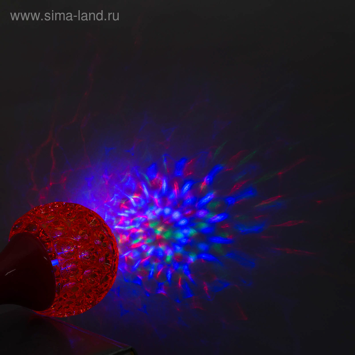 Световой прибор &laquo;Кубок&raquo; 10 см, свечение RGB, 220 В, красный