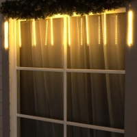 Гирлянда &laquo;Сосульки&raquo; 2.5 &times; 0.3 м, IP65, прозрачная нить, 192 LED, свечение тёплое белое с эффектом стекания, 12 В