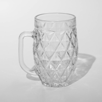 Кружка для пива &laquo;Линза/Ромб&raquo;, 500 мл, стеклянная, МИКС