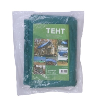 Тент защитный, 8 &times; 4 м, плотность 120 г/м&sup2;, УФ, люверсы шаг 1 м, зелёный