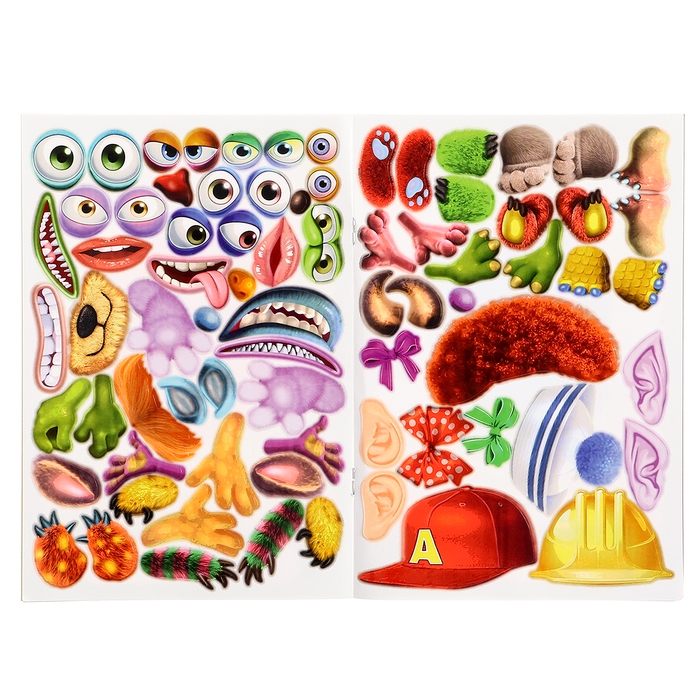 Сделай своего чудика «Ку-Ку-Ша», книга с наклейками Сделай своего чудика «Ку-Ку-Ша», книга с наклейками