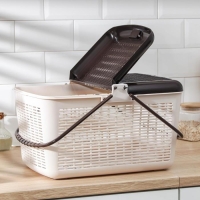 Корзина для пикника, 45&times;30&times;24 см, цвет светло-коричневый