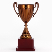 Кубок 045, наградная фигура, бронза, подставка пластик, 20&times;10.6&times;8 см