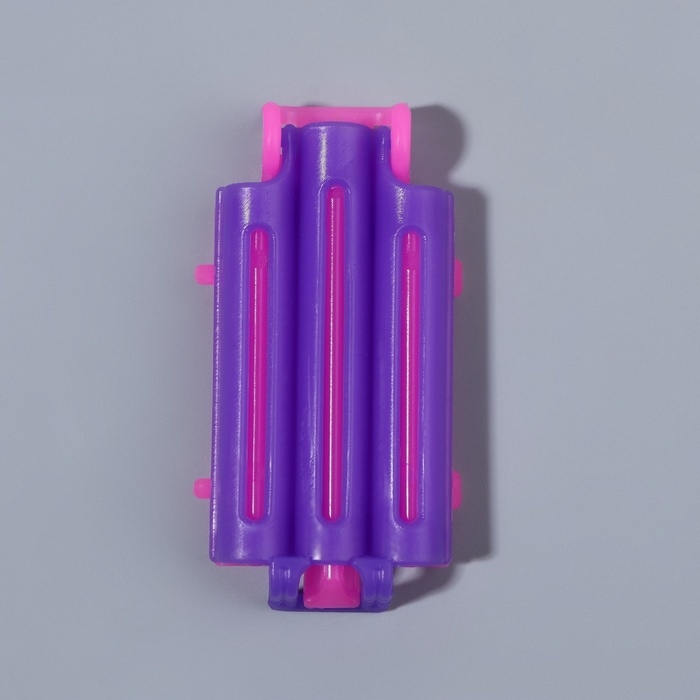 Бигуди для прикорневого объема, 5,7 &times; 3 &times; 1 см, 6 шт, цвет розовый/фиолетовый