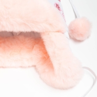 Шапка для девочки, цвет белый/светло-розовый, размер 48 Шапка для девочки, цвет белый/светло-розовый, размер 48