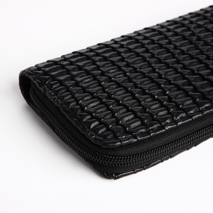 Кошелёк женский на молнии, цвет чёрный Кошелёк женский на молнии, цвет чёрный