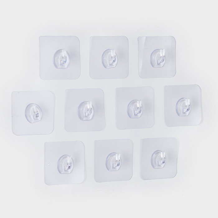 Крючки самоклеящиеся, 10 шт, 5,6&times;5,6 см