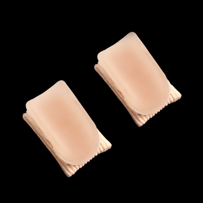 Корректоры - разделители для больших пальцев, на манжете, силиконовые, 3,5 × 2,5 см, пара, цвет бежевый Корректоры - разделители для больших пальцев, на манжете, силиконовые, 3,5 × 2,5 см, пара, цвет бежевый