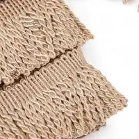 Бахрома жгут, 6,5 см, 20 м&plusmn;0.5, цвет бежевый