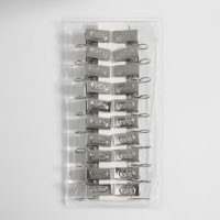 Зажим для штор, 32 &times; 11 мм, 20 шт, цвет серебряный