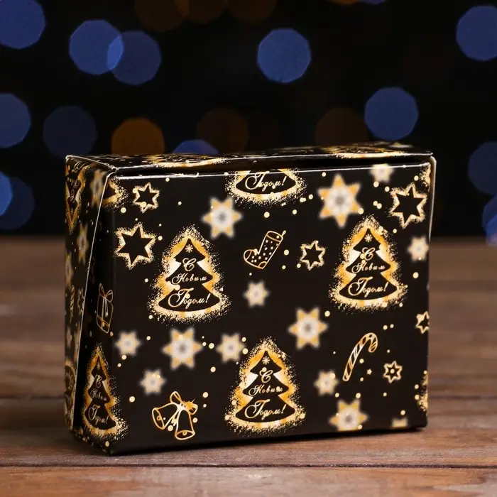 Коробка подарочная новогодняя складная &laquo;Настроение&raquo;, 10&times;8&times;3.5 см