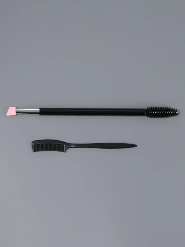 Набор для макияжа бровей и ресниц, 2 предмета: щеточка-лайнер и расчёска, 14&plusmn;1 см