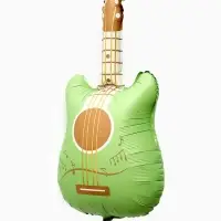 Воздушный шар фольгированный 35" "Гитара" цвет зеленый