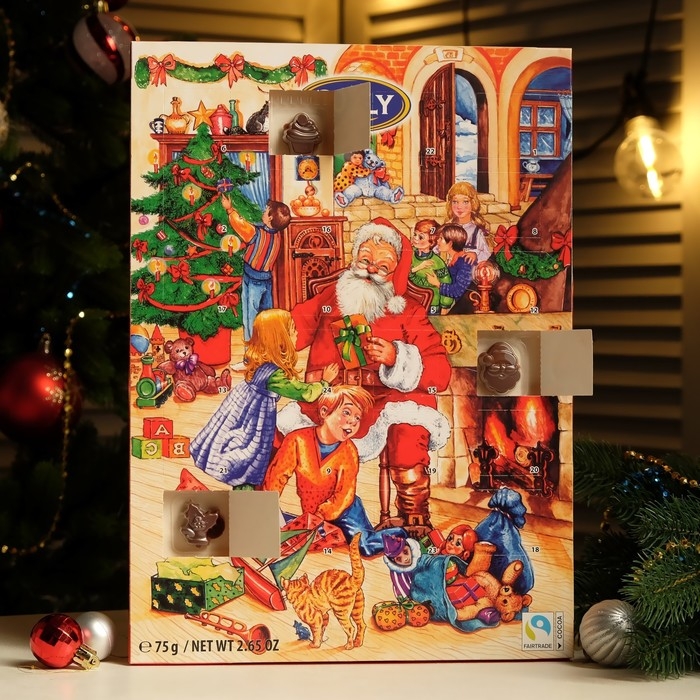 Шоколад молочный фигурный "Рождественский календарь", 50 г