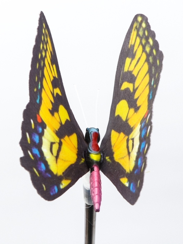 Штекер с подсветкой "Бабочка Адриа" желтая, 12х70см